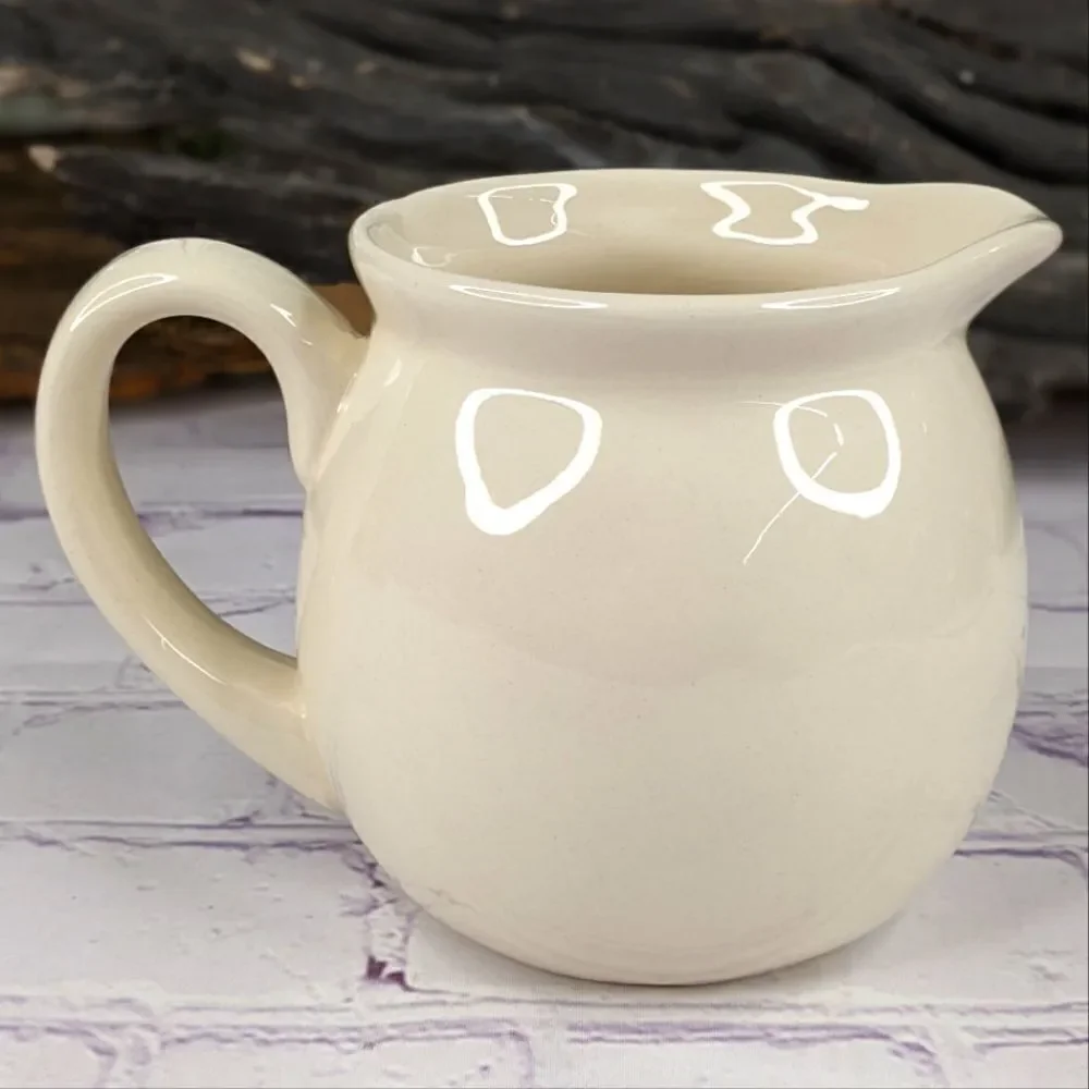 Rae Dunn CREAM Ceramic Creamer Pitcher with Handle